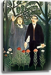 Постер Руссо Анри (Henri Rousseau) The Muse Inspiring the Poet, 1909
