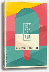 Постер Ретро-геометрическая концепция для мороженого 