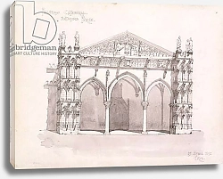 Постер Макинтош Чарльз Palermo Cathedral, Study of the Entrance Porch, 1891