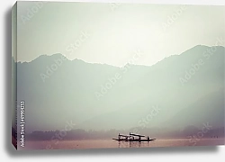 Постер Лодки на озере Сринагар в Кашмире, Индия