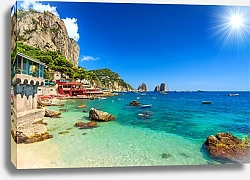 Постер Италия. Капри. Пляж