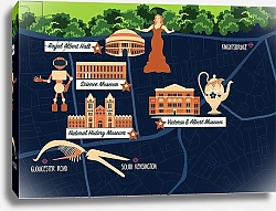 Постер Хантли Клэр (совр) Map of South Kensington