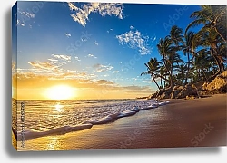 Постер Волны на тропическом пляже