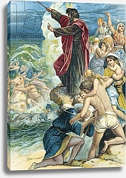 Постер Школа: Немецкая школа (19 в.) Moses crossing the Red Sea