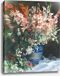 Постер Ренуар Пьер (Pierre-Auguste Renoir) Гладиолусы в вазе
