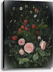Постер Оттесен Отто Still Life With Roses And Strawberries