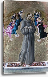 Постер Боттичелли Сандро (Sandro Botticelli) Святой Франсис из Ассизи с Ангелами