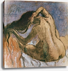 Постер Дега Эдгар (Edgar Degas) Woman Combing her Hair, 1905-10
