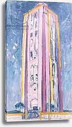 Постер Мондриан Пит Lighthouse at Westkapelle in Orange, Pink, Purple and Blue, c.1910
