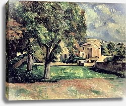 Постер Сезанн Поль (Paul Cezanne) Trees in a Park, Jas de Bouffan, 1885-87