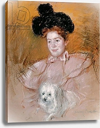 Постер Кассат Мэри (Cassatt Mary) Woman holding a dog