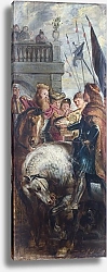 Постер Рубенс Петер (Pieter Paul Rubens) Kings Clothar and Dagobert dispute with a Herald