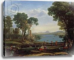 Постер Лоррен Клод (Claude Lorrain) Landscape with the Marriage of Isaac and Rebekah 1648