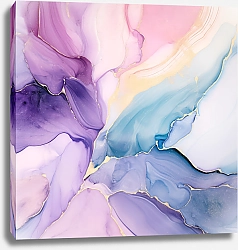 Постер Abstract violet and blue ink art 7