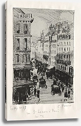 Постер Писсарро Камиль (Camille Pissarro) Rue Saint-Lazare, Paris