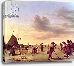 Постер Велде Адриан Golfers on the Ice near Haarlem, 1668