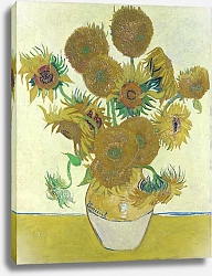 Постер Ван Гог Винсент (Vincent Van Gogh) Подсолнухи, 1888 Четвертый вариант