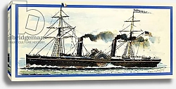 Постер Смит Джон 20в. The American paddle steamer Vanderbilt