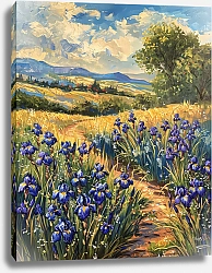 Постер Blue iris road