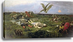 Постер Васнецов Виктор После побоища Игоря Святославича с половцами 1880