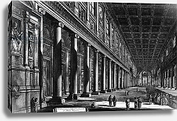 Постер Пиранези Джованни View of the interior of Santa Maria Maggiore, from the 'Views of Rome' series, c.1760