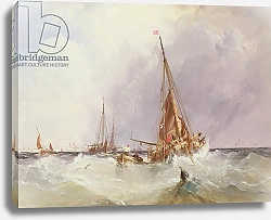 Постер Чамберс Джордж Shipping in the Solent, 19th century