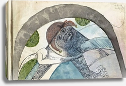 Постер Мескита Сэмюэль Antropomorf figuur met een harlekijnsmuts onder een boog