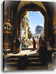 Постер Бауэрнфайнд Густав At the Entrance to the Temple Mount, Jerusalem, 1886
