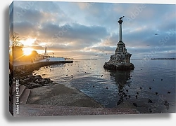 Постер Крым. Памятник Затопленным кораблям в Севастополе