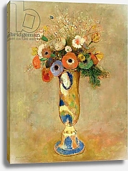 Постер Редон Одилон Flowers in a Painted Vase