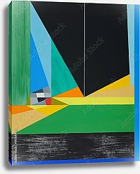 Постер Сдержанная геометрическая абстрактная живопись