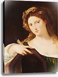 Постер Тициан (Tiziano Vecellio) Detail of Allegory of Vanity, or Young Woman with a Mirror, c.1515
