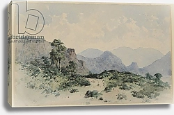 Постер Блэклок Уильям Lake District Fells, Borrowdale, 1840-58