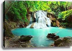 Постер Водопад в тропическом лесу 3