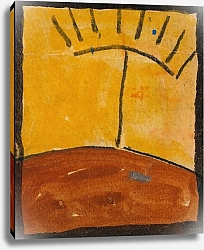 Постер Шиле Эгон (Egon Schiele) Abstrahierte Landschaft mit Sonnenaufgang