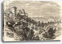 Постер Школа: Английская 19в. Granada and the Alhambra, illustration from 'Spanish Pictures' by the Rev. Samuel Manning