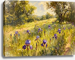 Постер Sunny iris meadow