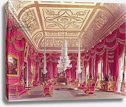 Постер Пайн Уильям (грав) The Crimson Drawing Room, Carlton House from Pyne's 'Royal Residences', 1818