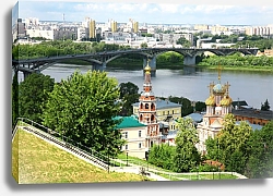 Постер Россия, Нижний Новгород. Вид на летнюю набережную