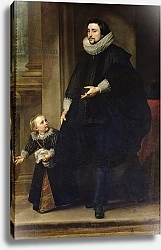 Постер Дик Энтони Portrait of a Nobleman and his Child or Portrait of the Brother of Rubens