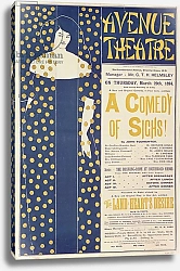 Постер Бердсли Аубри Poster advertising 'A Comedy of Sighs', a play by John Todhunter, 1894