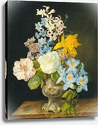 Постер Петтер Франс Blumenstrauß in einer Porzellanvase