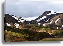 Постер Исландия, горы Ландманналаугар