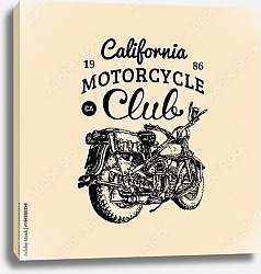 Постер Ретро логотип мотоциклетного клуба