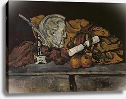Постер Сезанн Поль (Paul Cezanne) Still Life of the Artist's Accessories, 1872