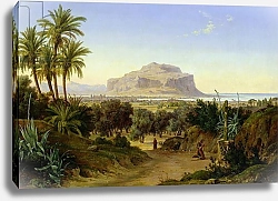 Постер Алборн Август View of Palermo with Mount Pellegrino