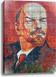 Постер Портрет Ленина из мозаики в Сочи