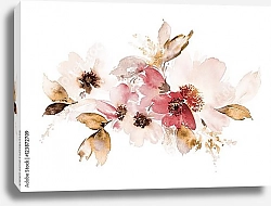 Постер Акварельные цветы вишни