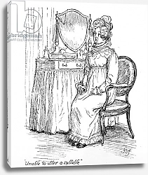Постер Томсон Хью (грав) 'Unable to utter a syllable', illustration to 'Pride and Prejudice'
