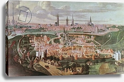 Постер Иере Лукас Panoramic view of the city of Ghent at the end of the 16th centur